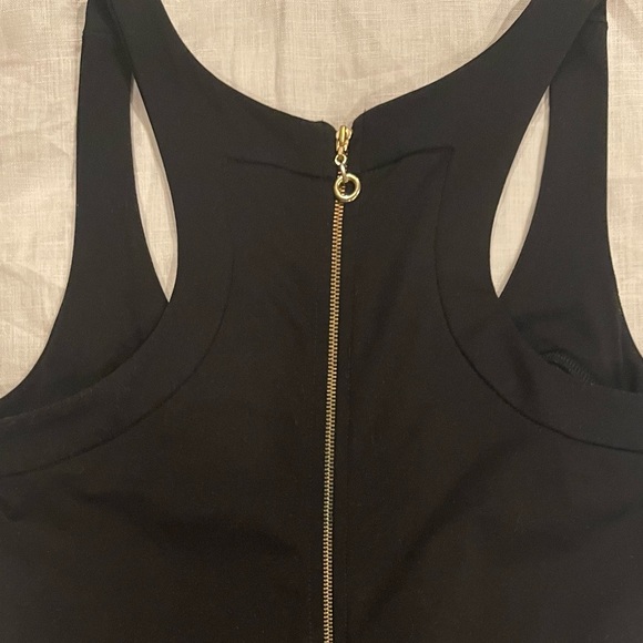 Cynthia Rowley LBD | Tank Top Fit & Flare | Exposed Gold Zipper | Pockets - Picture 8 of 11